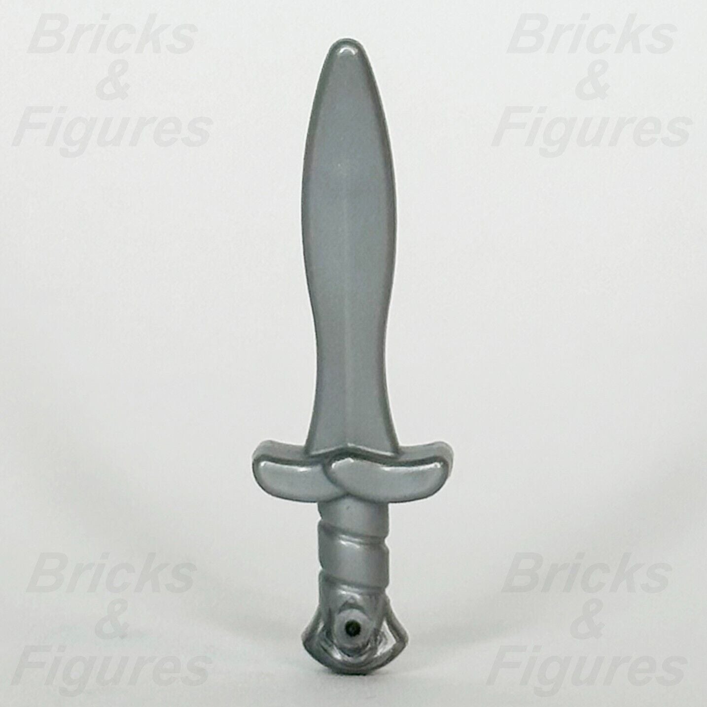 LEGO Sting Sword Minifigure Weapon Part Frodo Shortsword Flat Silver 10316 2674a - Bricks & Figures