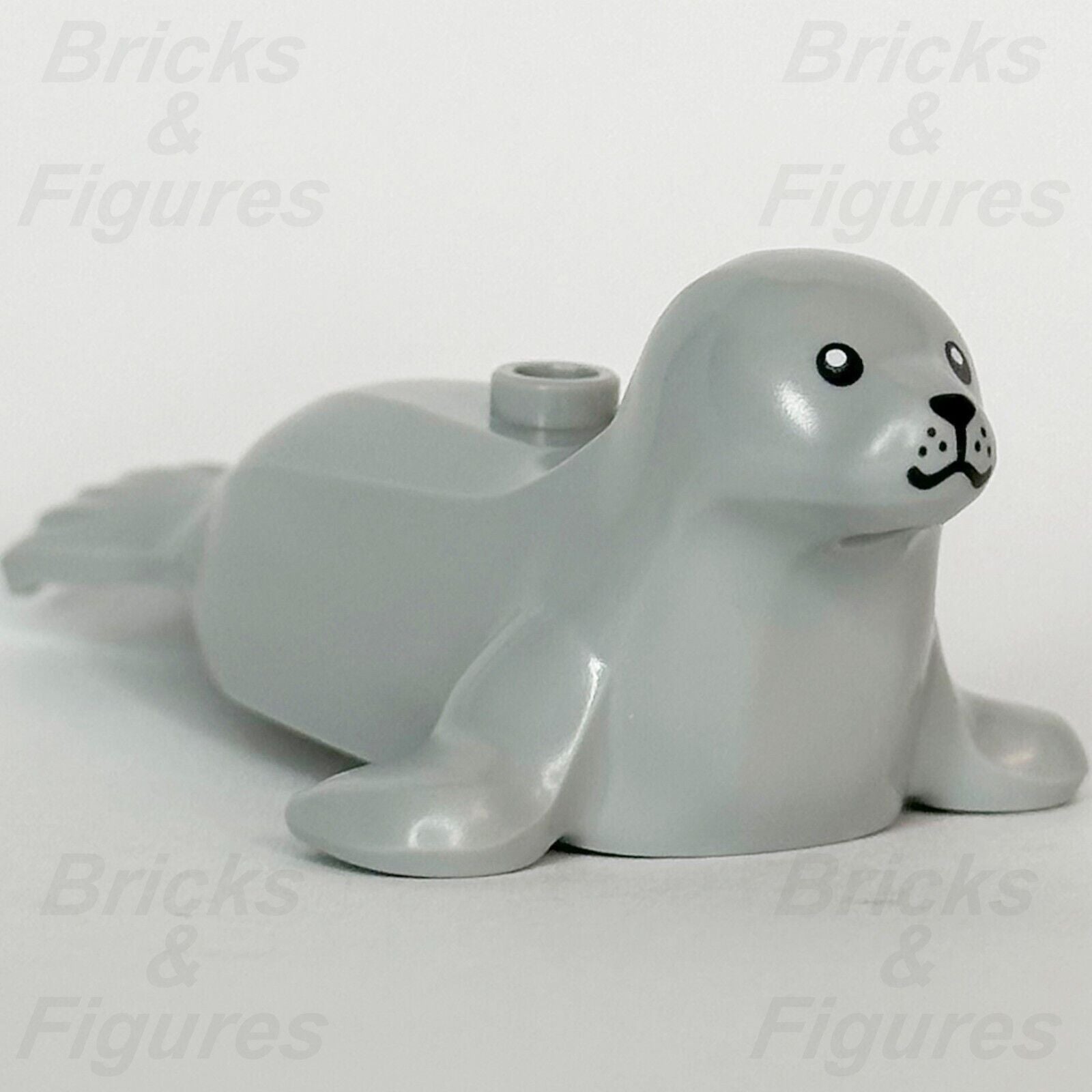 LEGO City Seal Animal Minifigure Part Arctic Sea Town Light Grey 60376 3380pb01 - Bricks & Figures