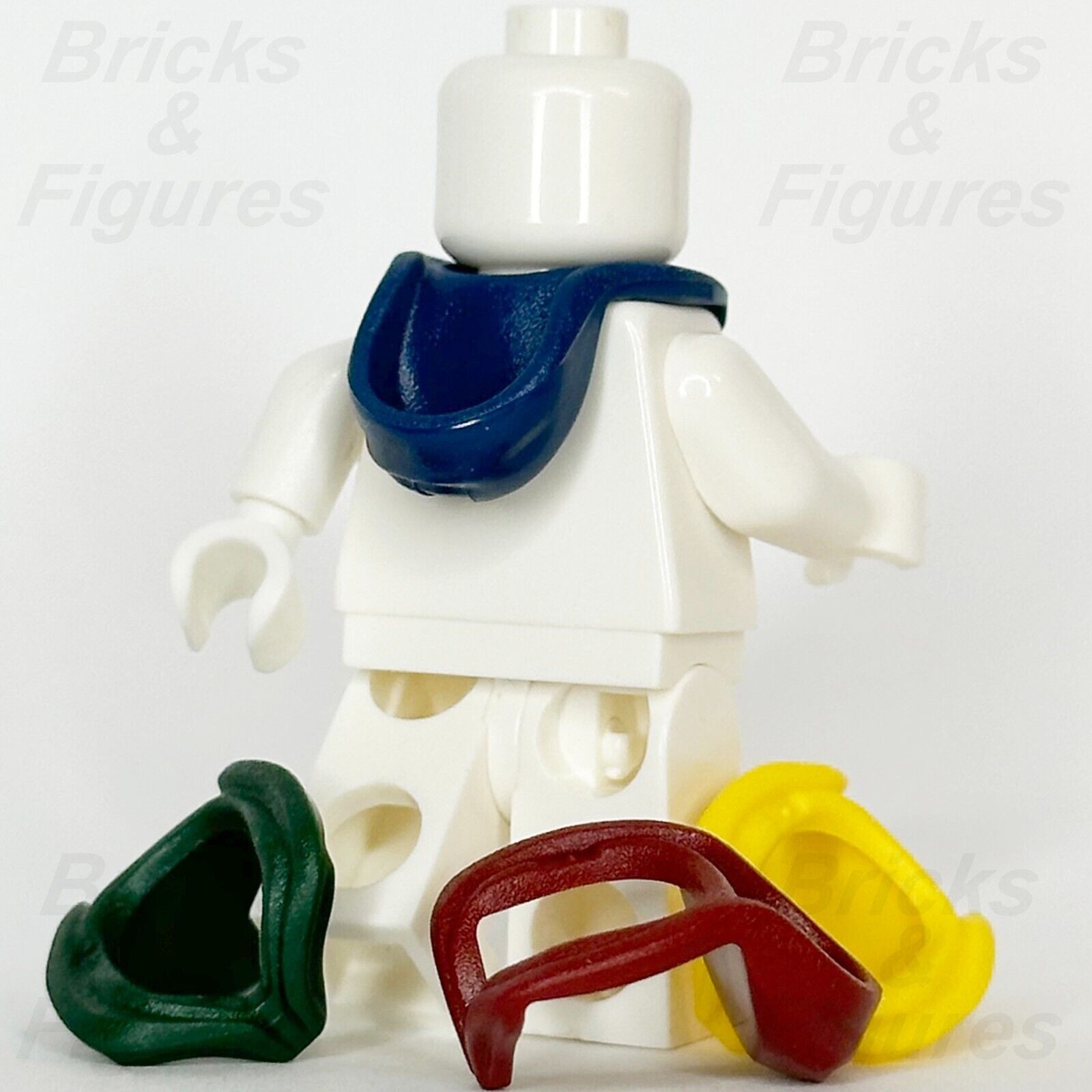 LEGO Dark Blue Red Green Yellow Hood Folded Down Minifigure Part 15428 76416 x 4 - Bricks & Figures