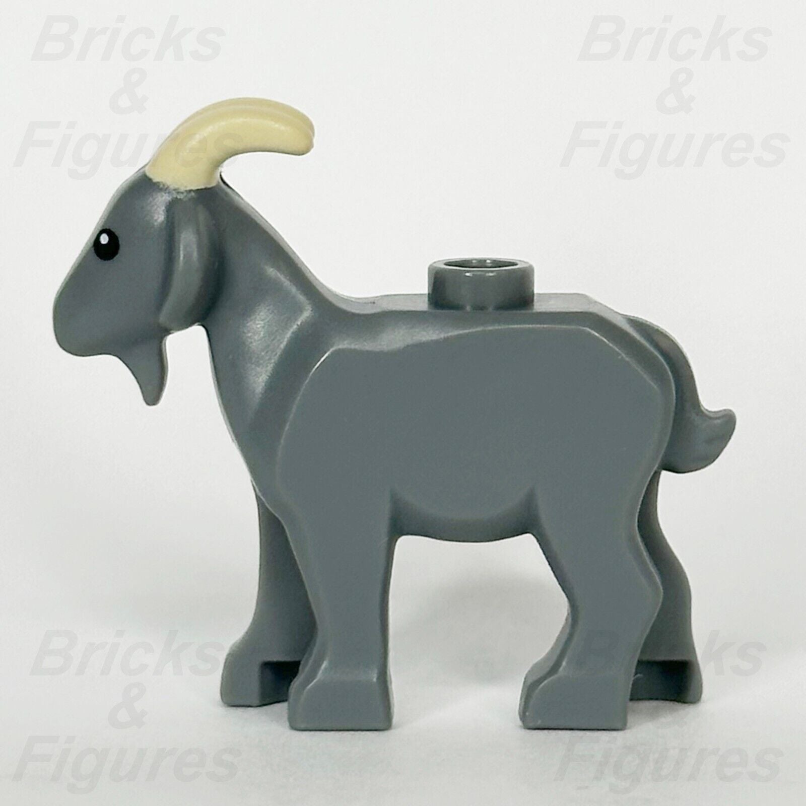 LEGO Castle Goat Animal Minifigure Dark Bluish Grey Tan Horns 10332 95341pb03