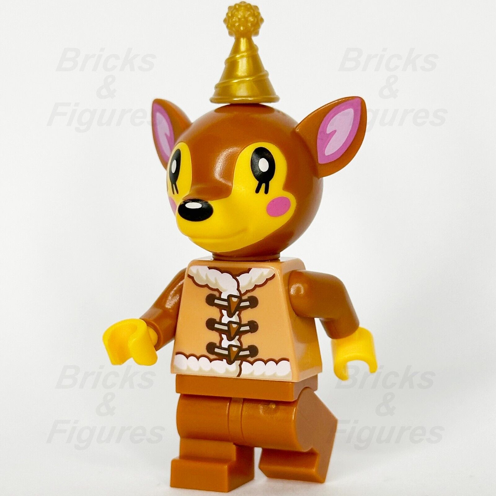 LEGO Animal Crossing Fauna Minifigure Brown Deer Party Hat Minifig 77049 ani004