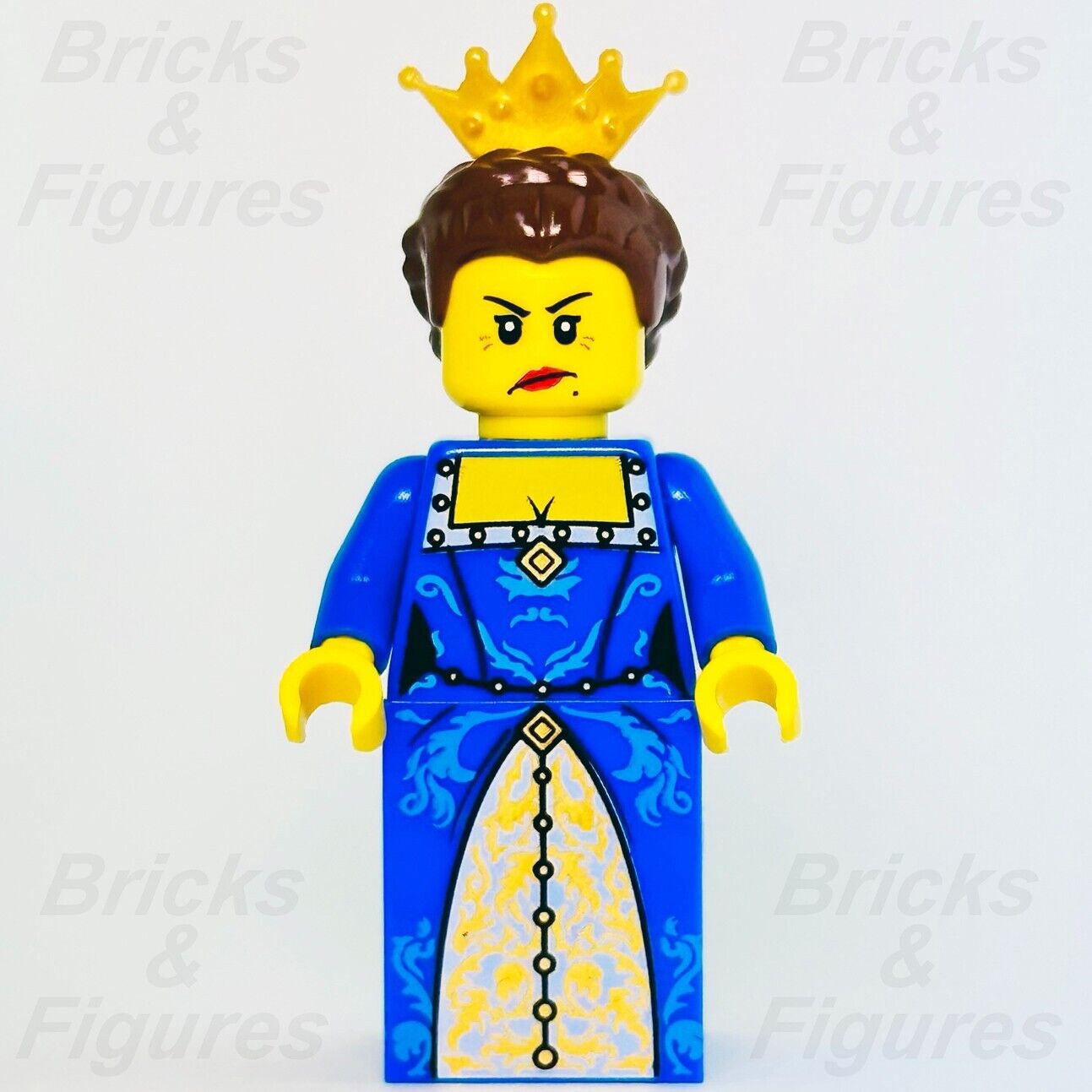 LEGO Castle Crown Queen Minifigure Fantasy Era Noble Blue Dress 7079 cas416 - Bricks & Figures