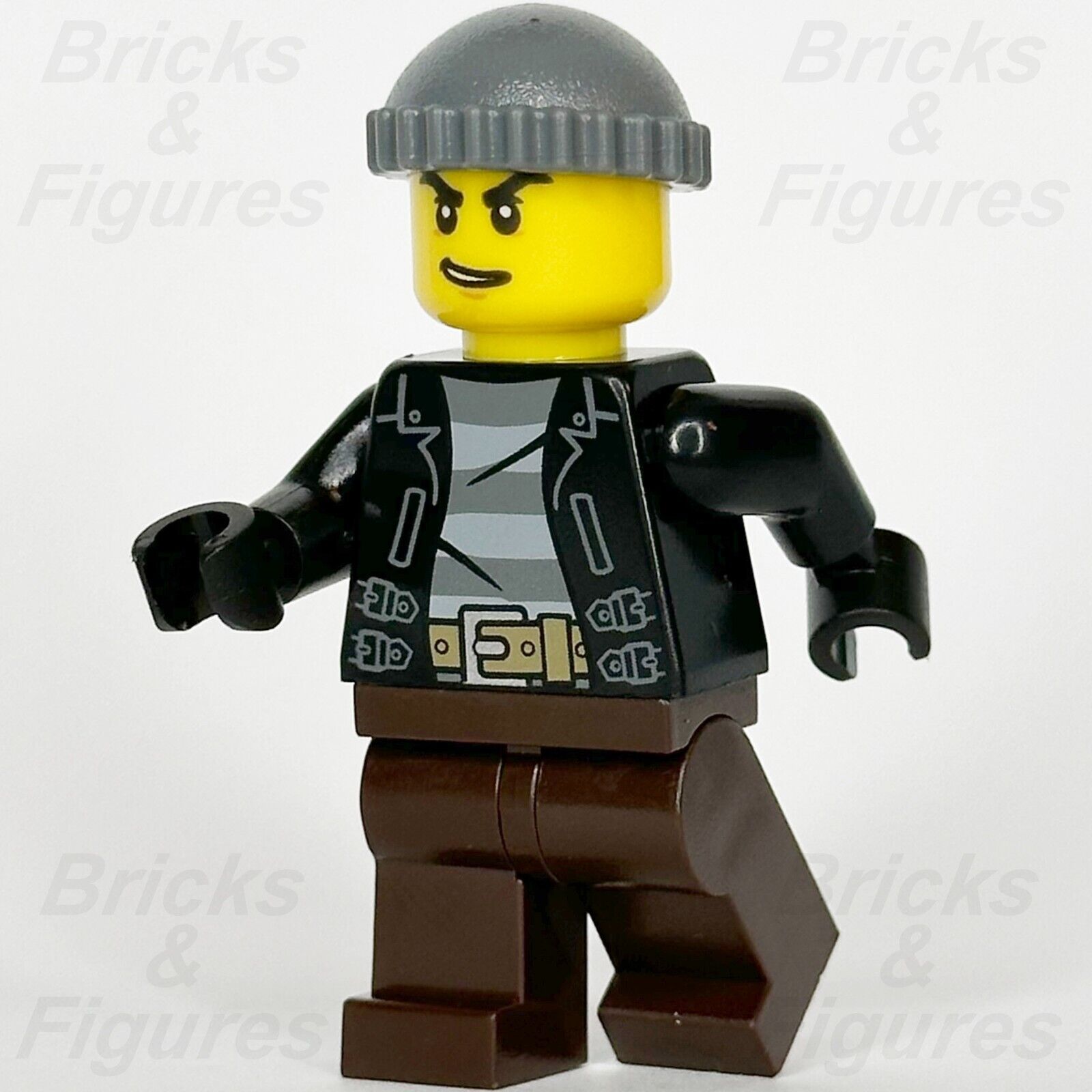 LEGO City Bandit Crook Minifigure Police Town Minifig Male Beanie 60245 cty1133 - Bricks & Figures