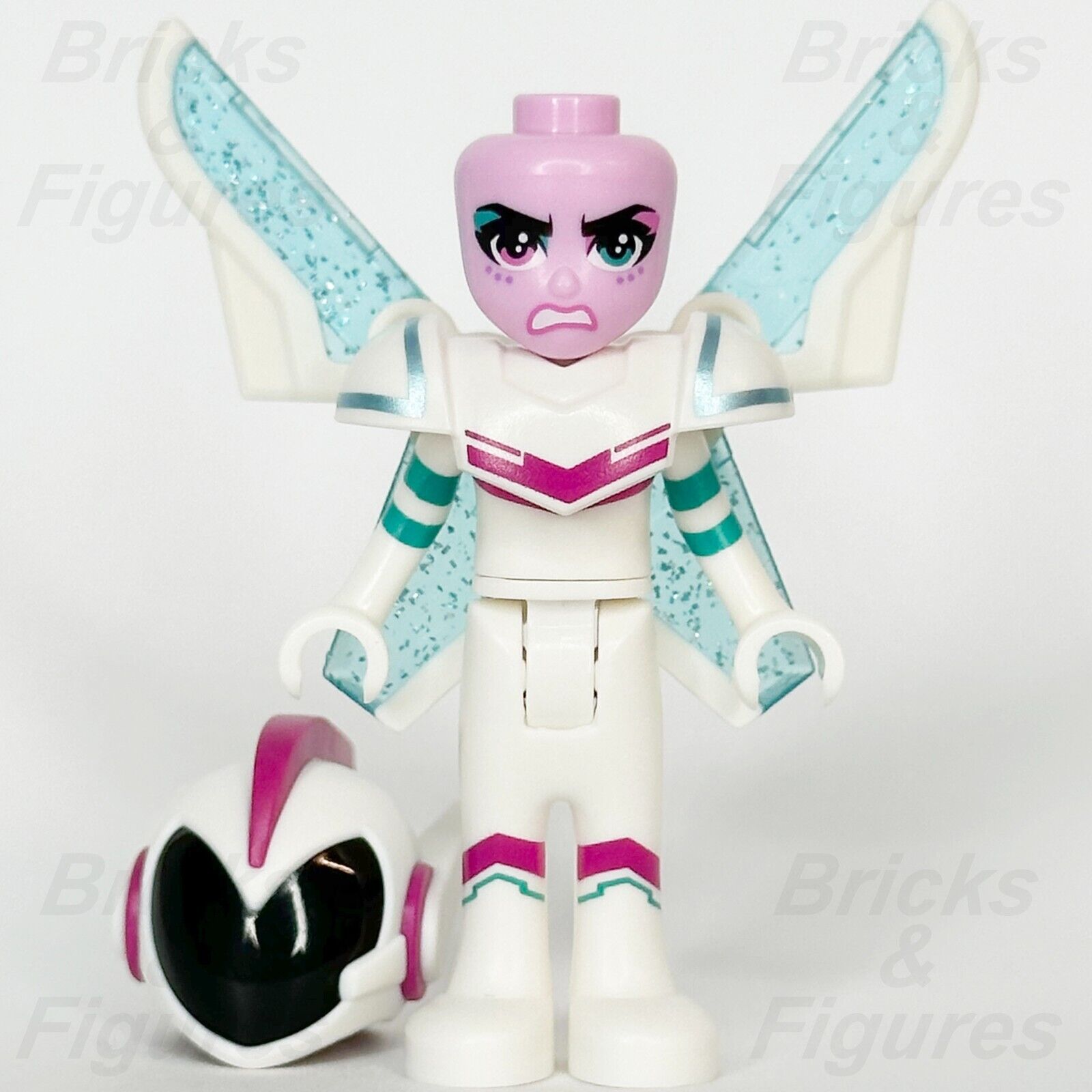 The LEGO Movie 2 Sweet Mayhem Minifigure Angry Blue Glitter Wings 70834 tlm124 - Bricks & Figures