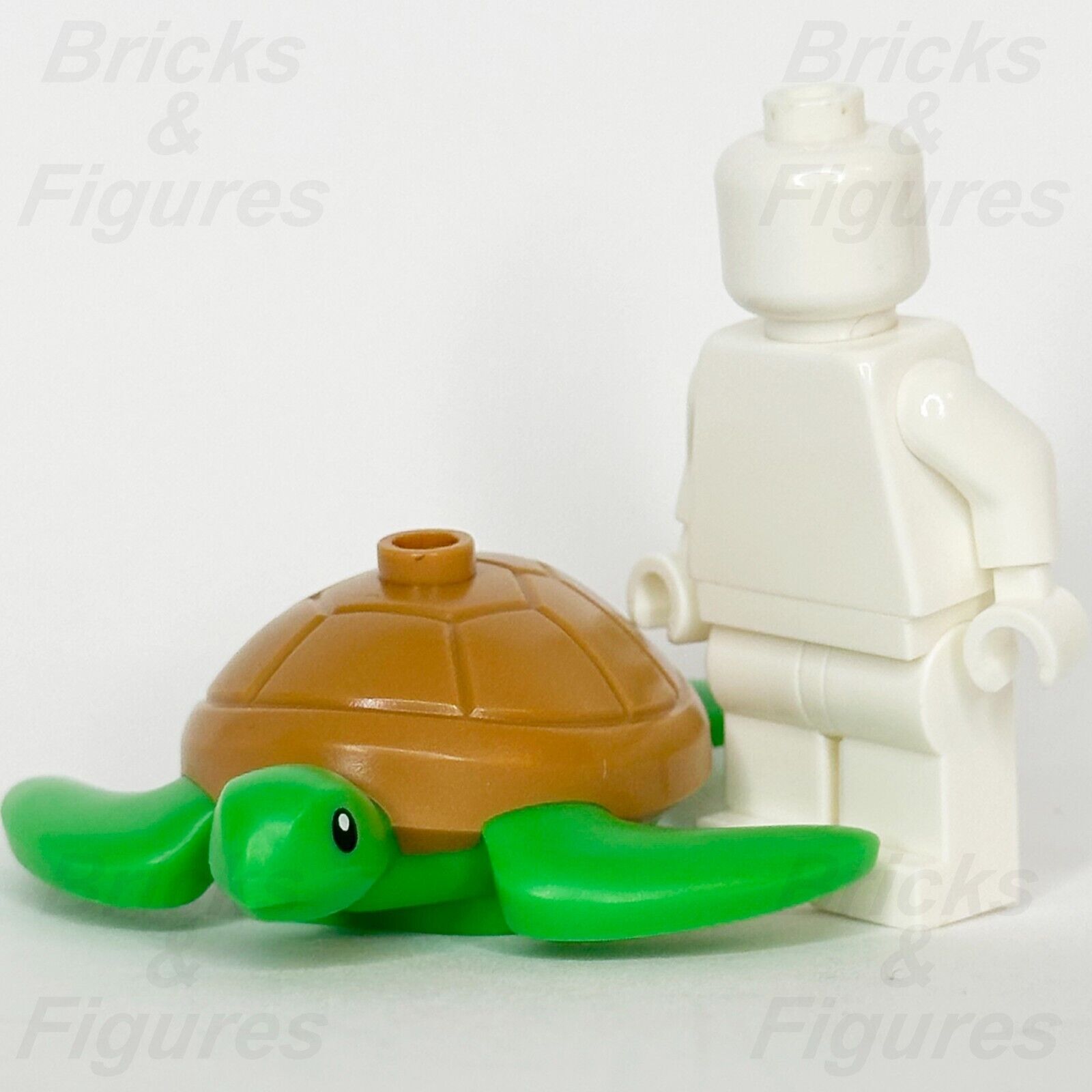 LEGO City Sea Turtle Animal Minifigure Part Bright Green Town 60377 bb1320pb01 - Bricks & Figures