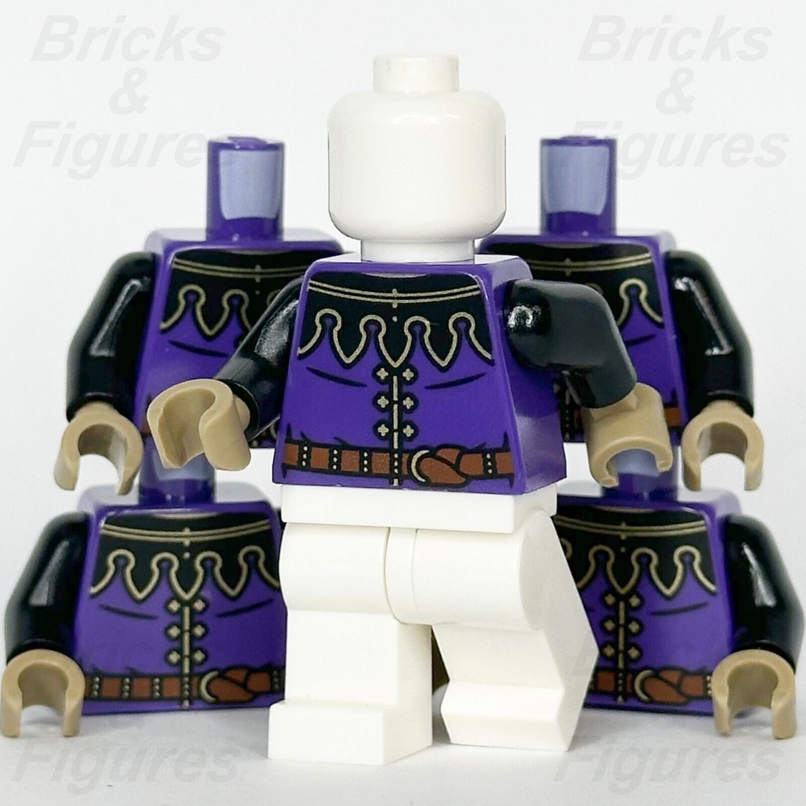 LEGO Castle Queen Tax Collector Torso Minifigure Noble Lord Body Part 10332 x 5 - Bricks & Figures