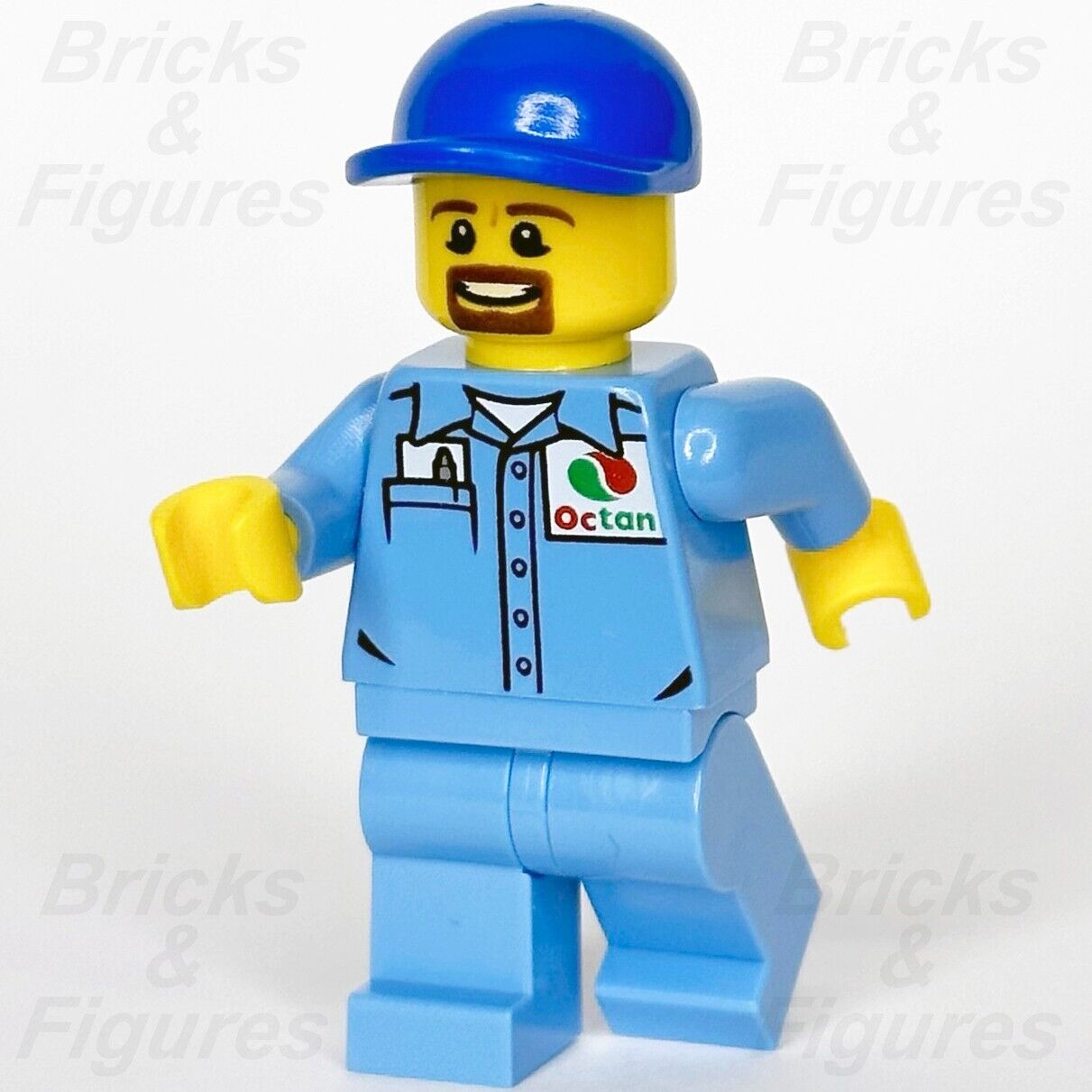 LEGO City Airport Refueler Minifigure Octan Logo Uniform Goatee 60100 cty0679