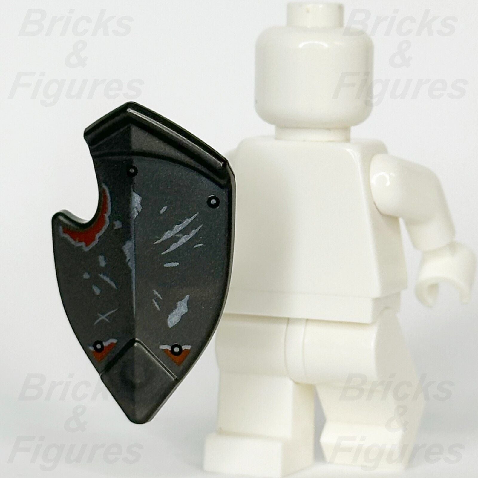 LEGO The Lord of the Rings Orc Shield Minifigure Weapon Part Dark Grey 10333 - Bricks & Figures