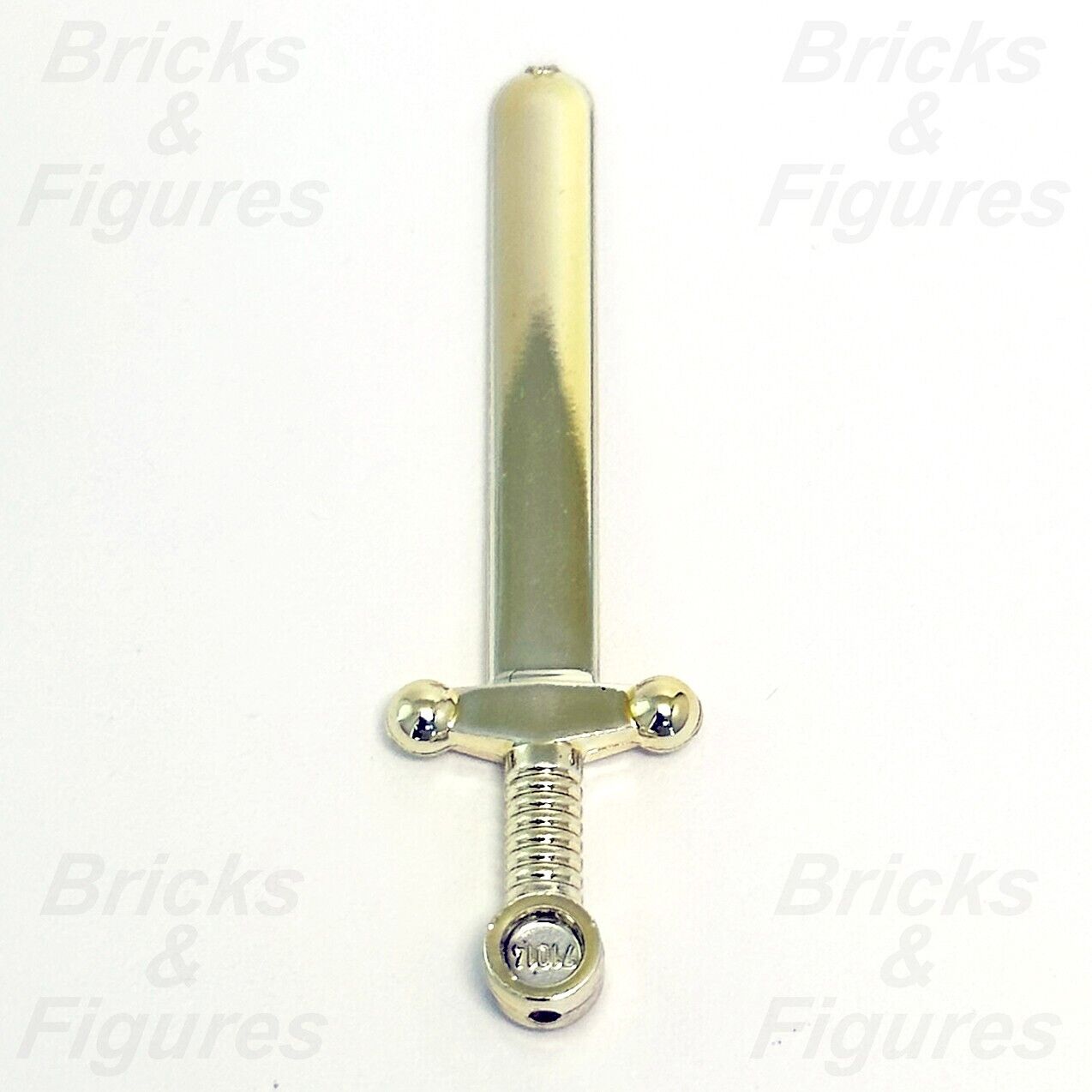 LEGO Chrome Gold Greatsword Sword Blade Minifigure Castle Weapon Part 59 71014 - Bricks & Figures