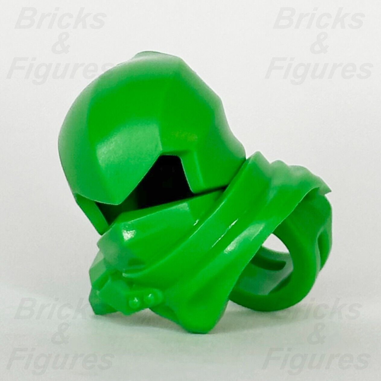 LEGO Ninjago Bright Green Shoulder Armour Scabbard Minifigure Part & Hood Helmet - Bricks & Figures