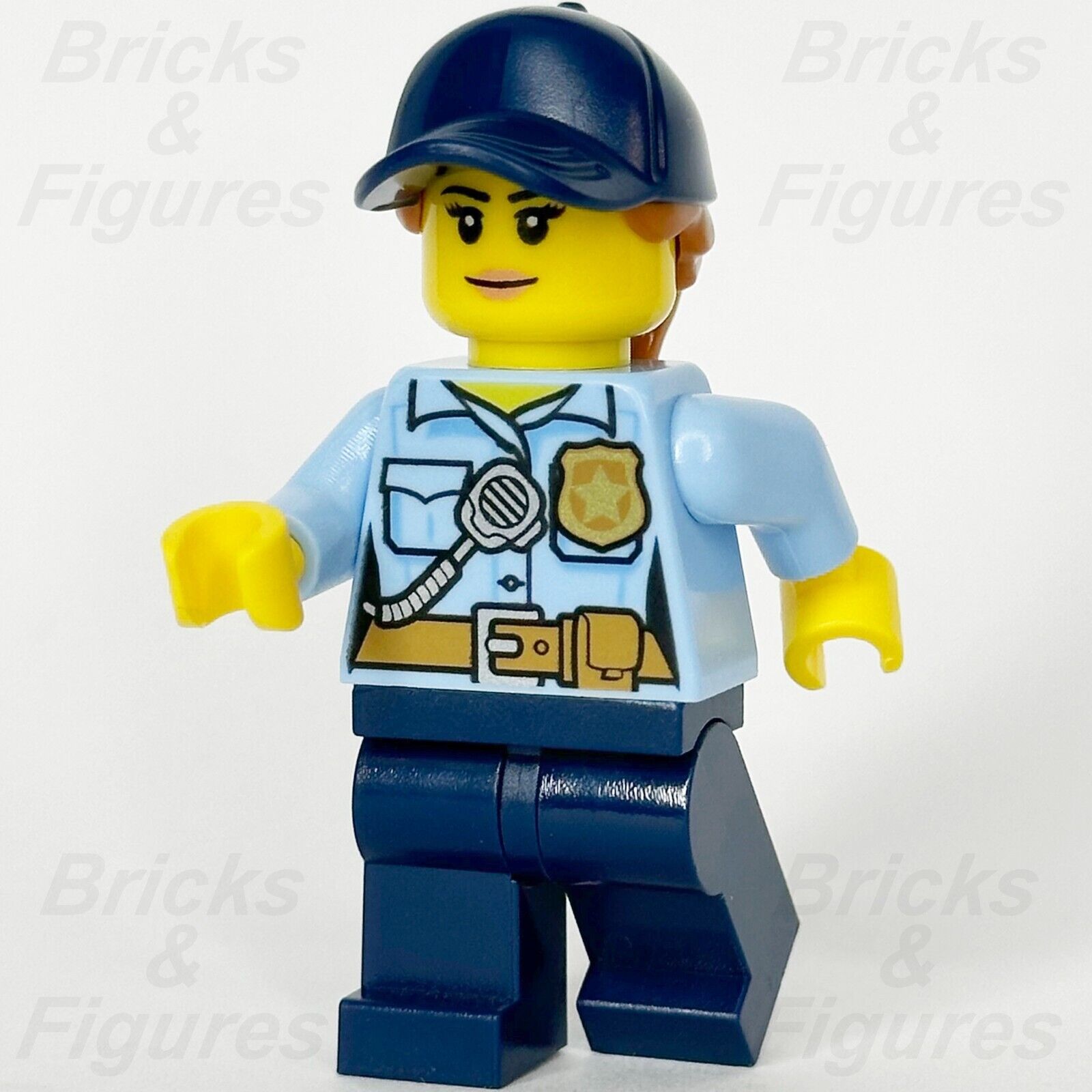 LEGO Police City Officer Female Minifigure Blue Cap Ponytail 60317 60209 cty0992 - Bricks & Figures