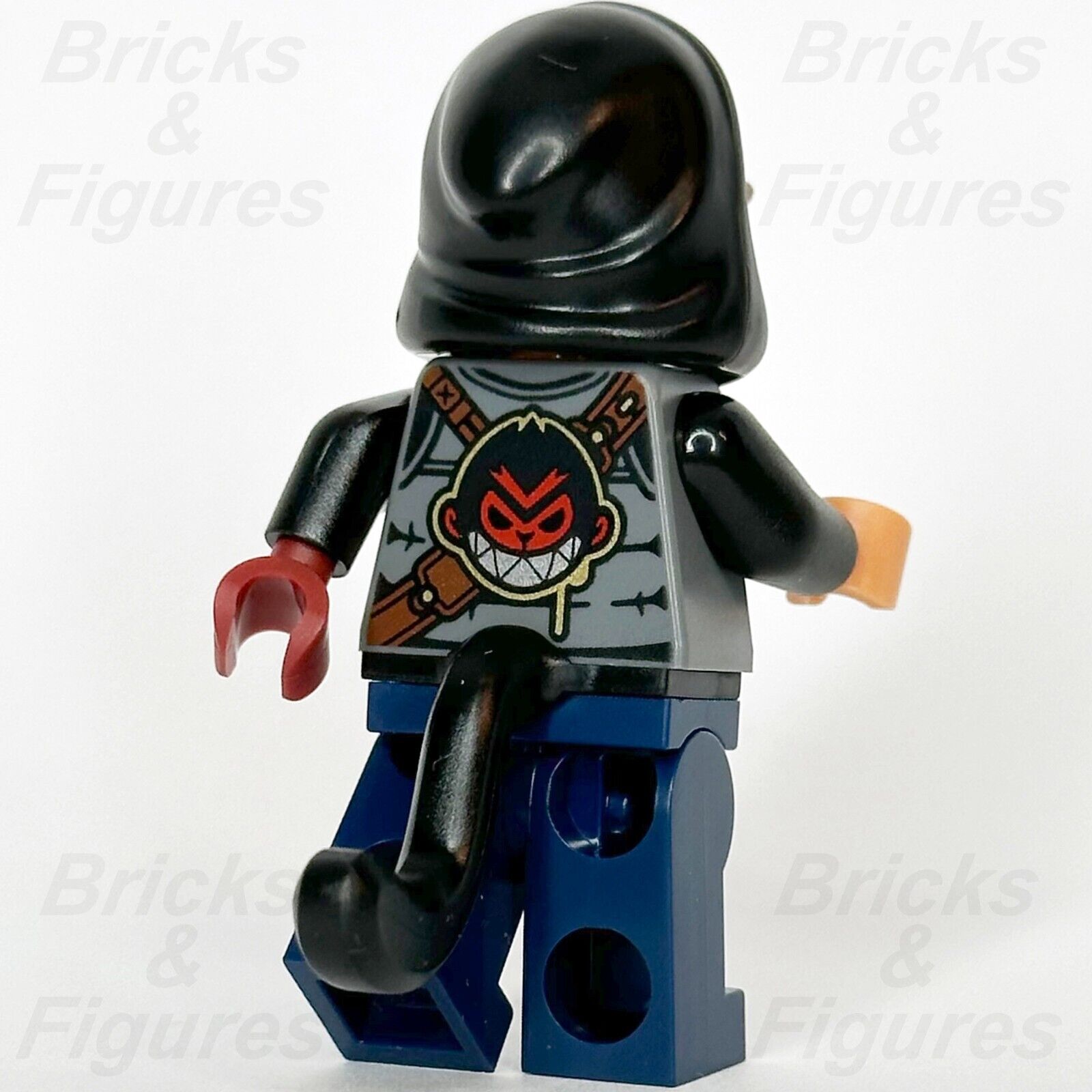 LEGO Monkie Kid Evil Macaque Minifigure Cap Hoodie Black Minifig 80054 mk148