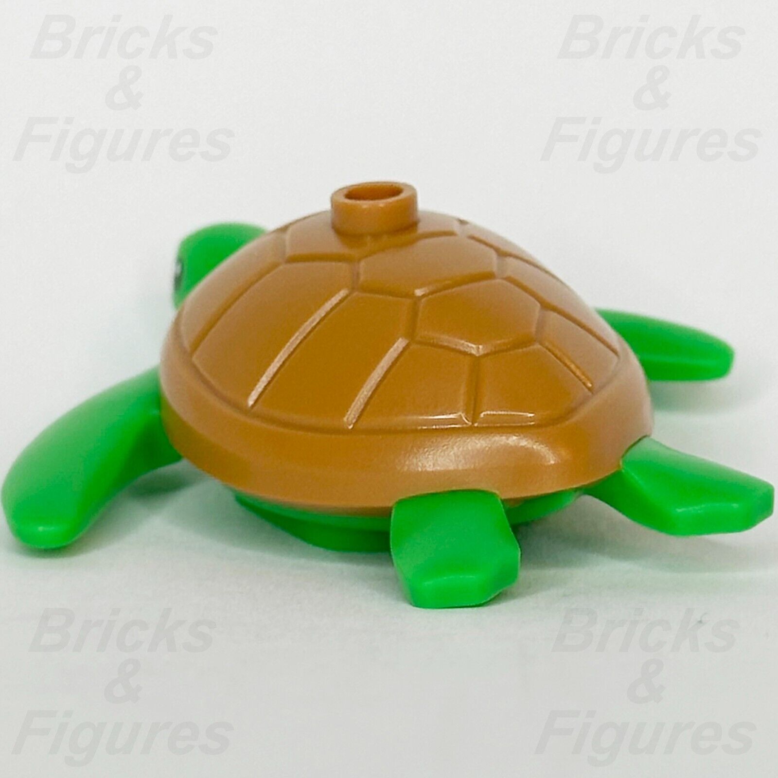 LEGO City Sea Turtle Animal Minifigure Part Bright Green Town 60377 bb1320pb01 - Bricks & Figures