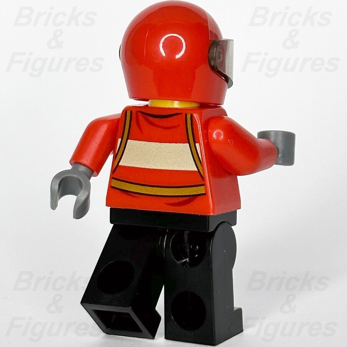 LEGO City Pilot Male Minifigure Red Fire Suit Carabiner Airport 60100 cty0678 - Bricks & Figures