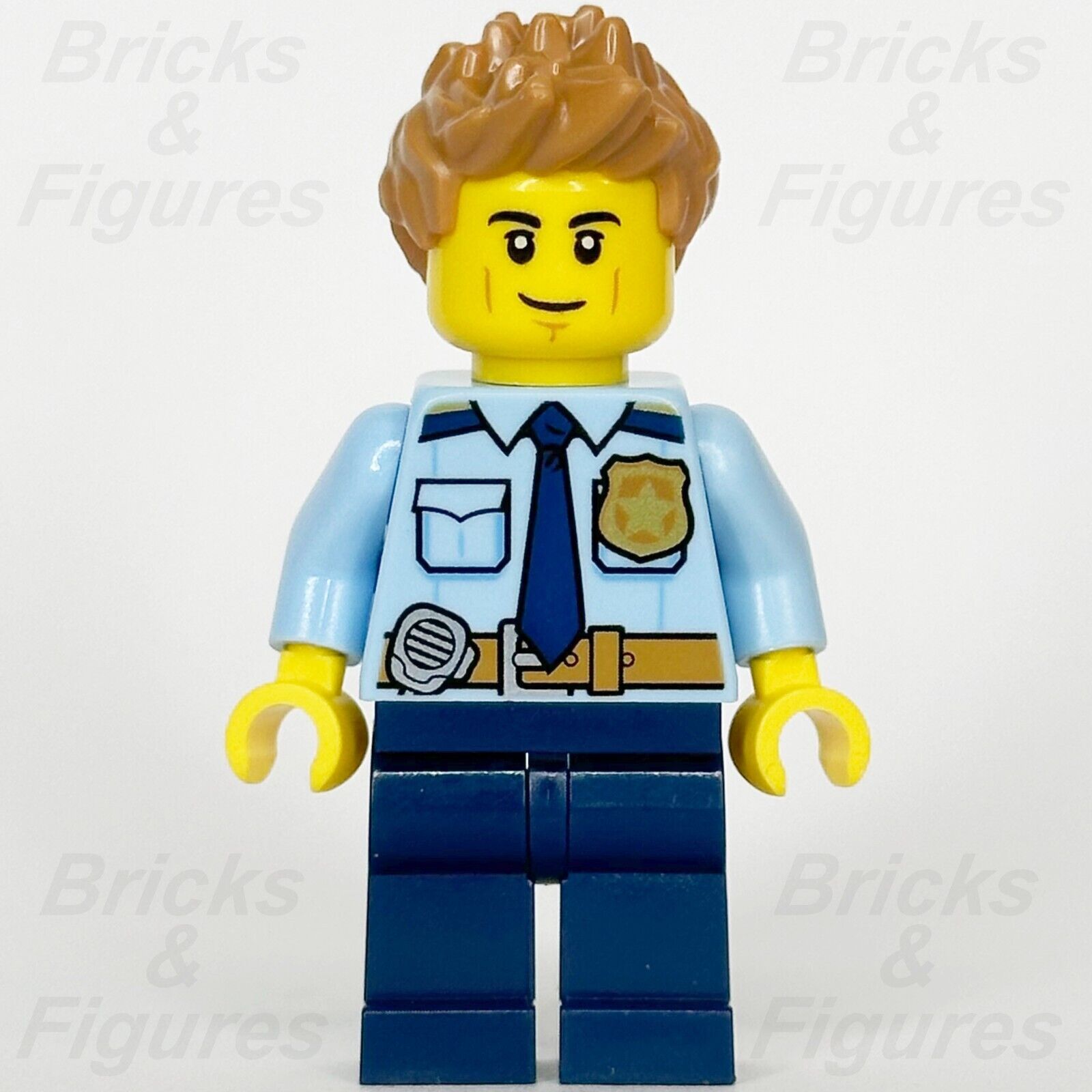 LEGO City Police Officer Minifigure Police Town Male Spiked Hair 60246 cty1126 - Bricks & Figures