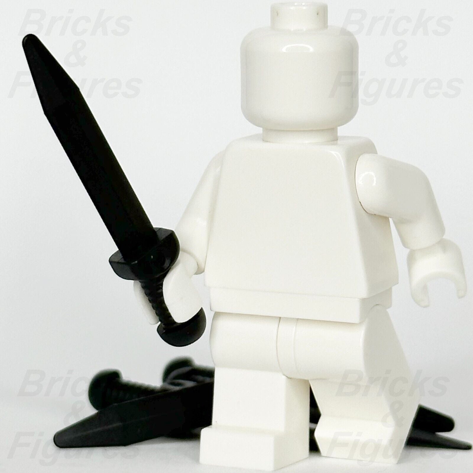 LEGO Black Roman Gladius Sword Minifigure Weapon Part Blade Swords 18034 x 5 - Bricks & Figures