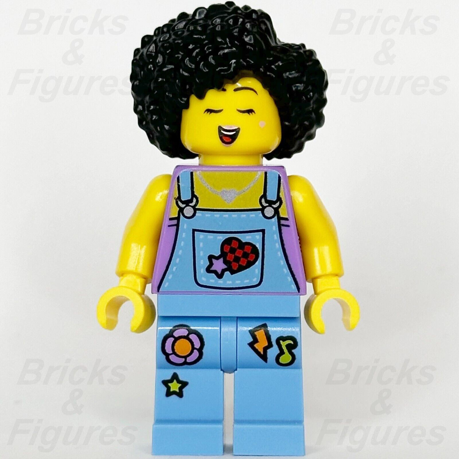 LEGO City Street Performer Minifigure Busker Town Female Overalls 60380 cty1648 - Bricks & Figures