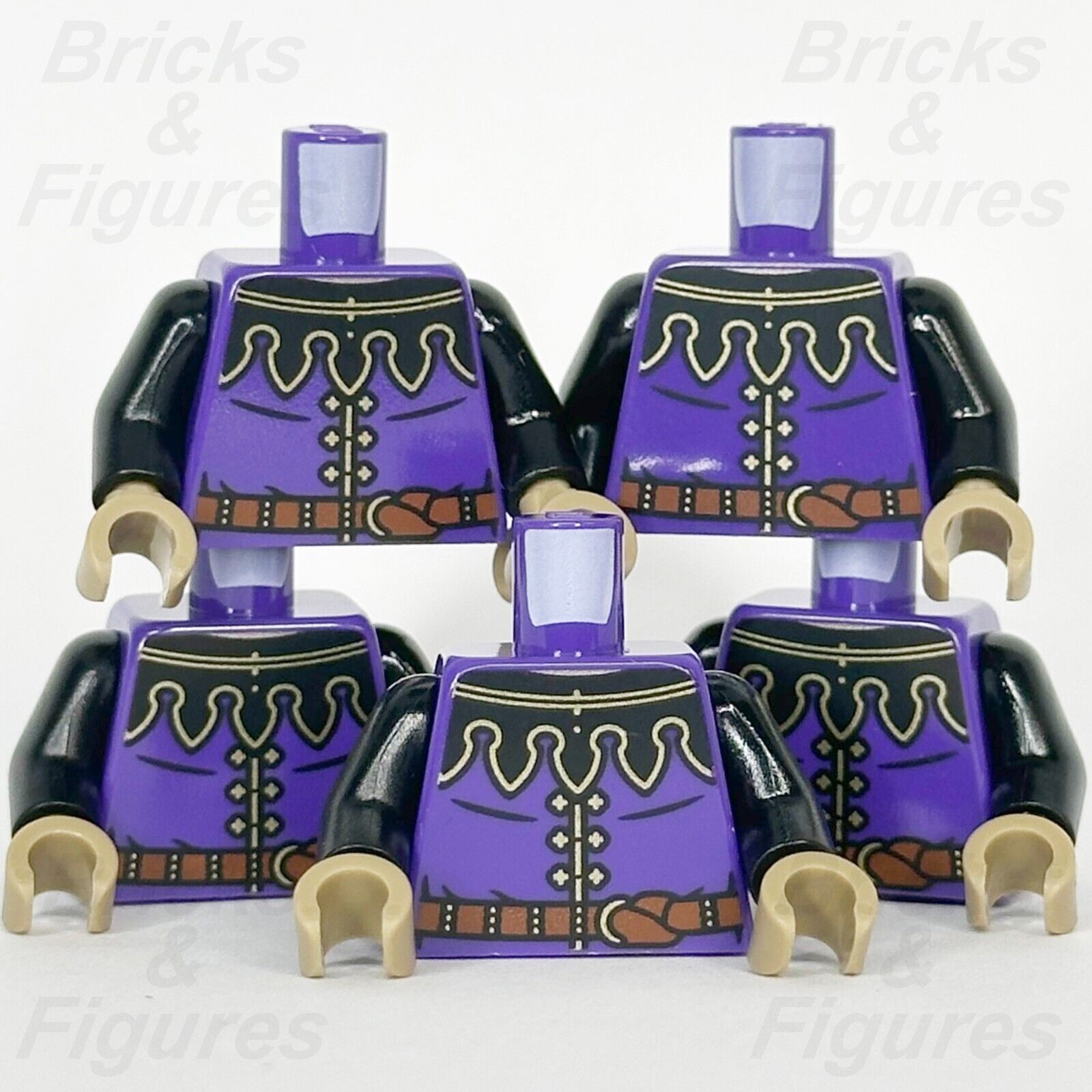 LEGO Castle Queen Tax Collector Torso Minifigure Noble Lord Body Part 10332 x 5 - Bricks & Figures