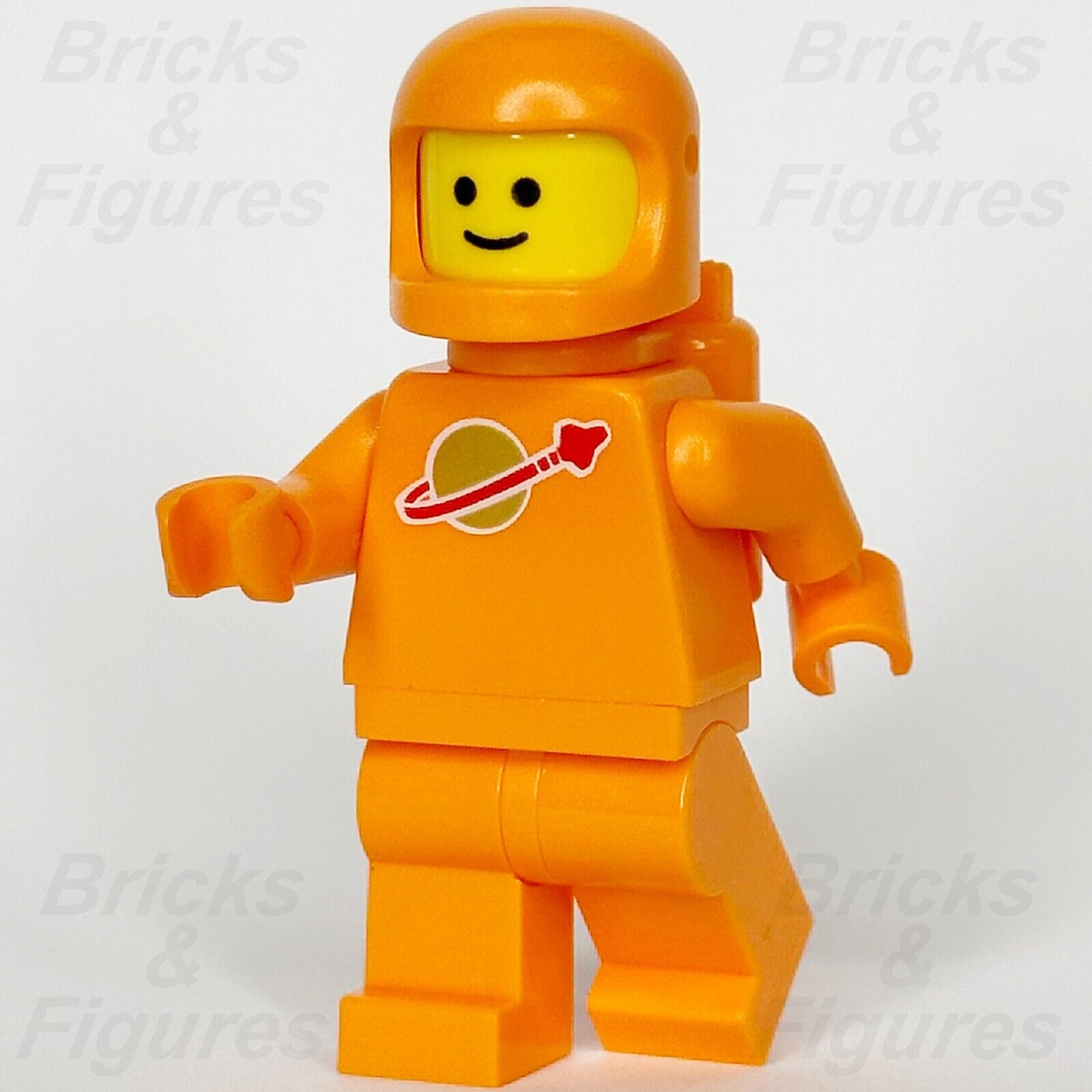 LEGO Space Orange Astronaut Minifigure Classic Air Tanks A Visual History sp130 - Bricks & Figures