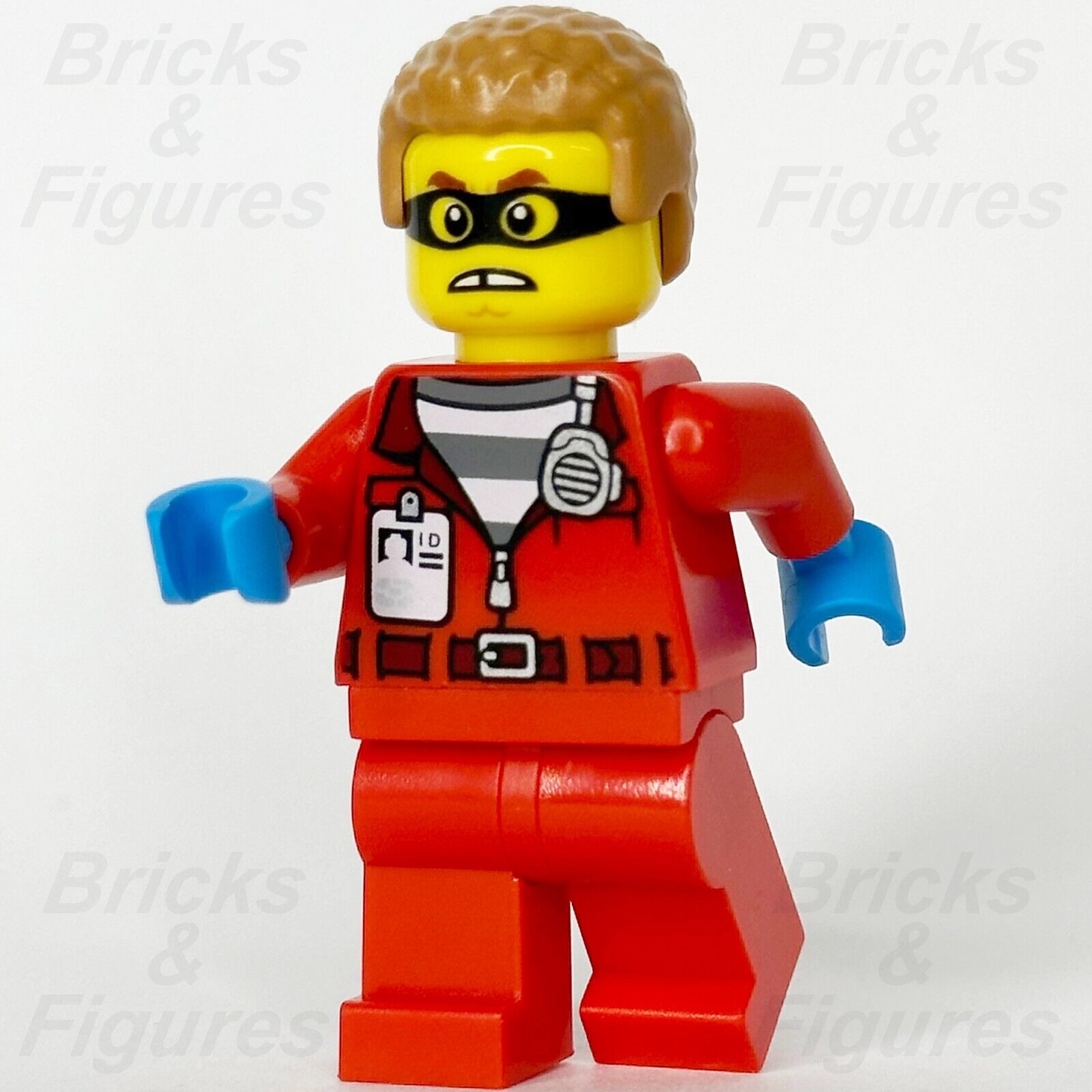 LEGO City Crook Hacksaw Hank Minifigure Red Jacket Prison Shirt 60317 cty1377