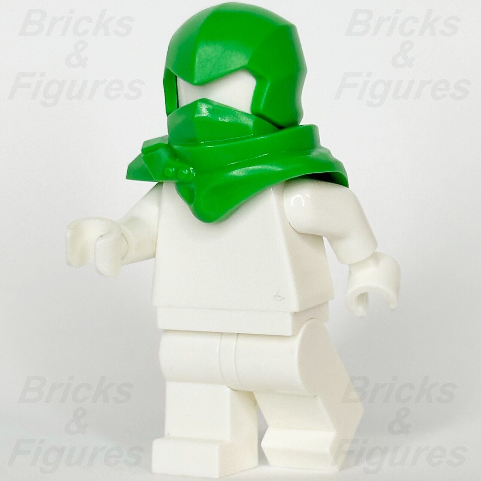 LEGO Ninjago Bright Green Shoulder Armour Scabbard Minifigure Part & Hood Helmet - Bricks & Figures