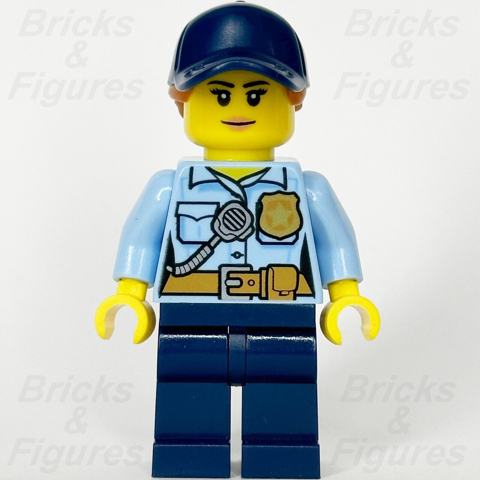 LEGO Police City Officer Female Minifigure Blue Cap Ponytail 60317 60209 cty0992