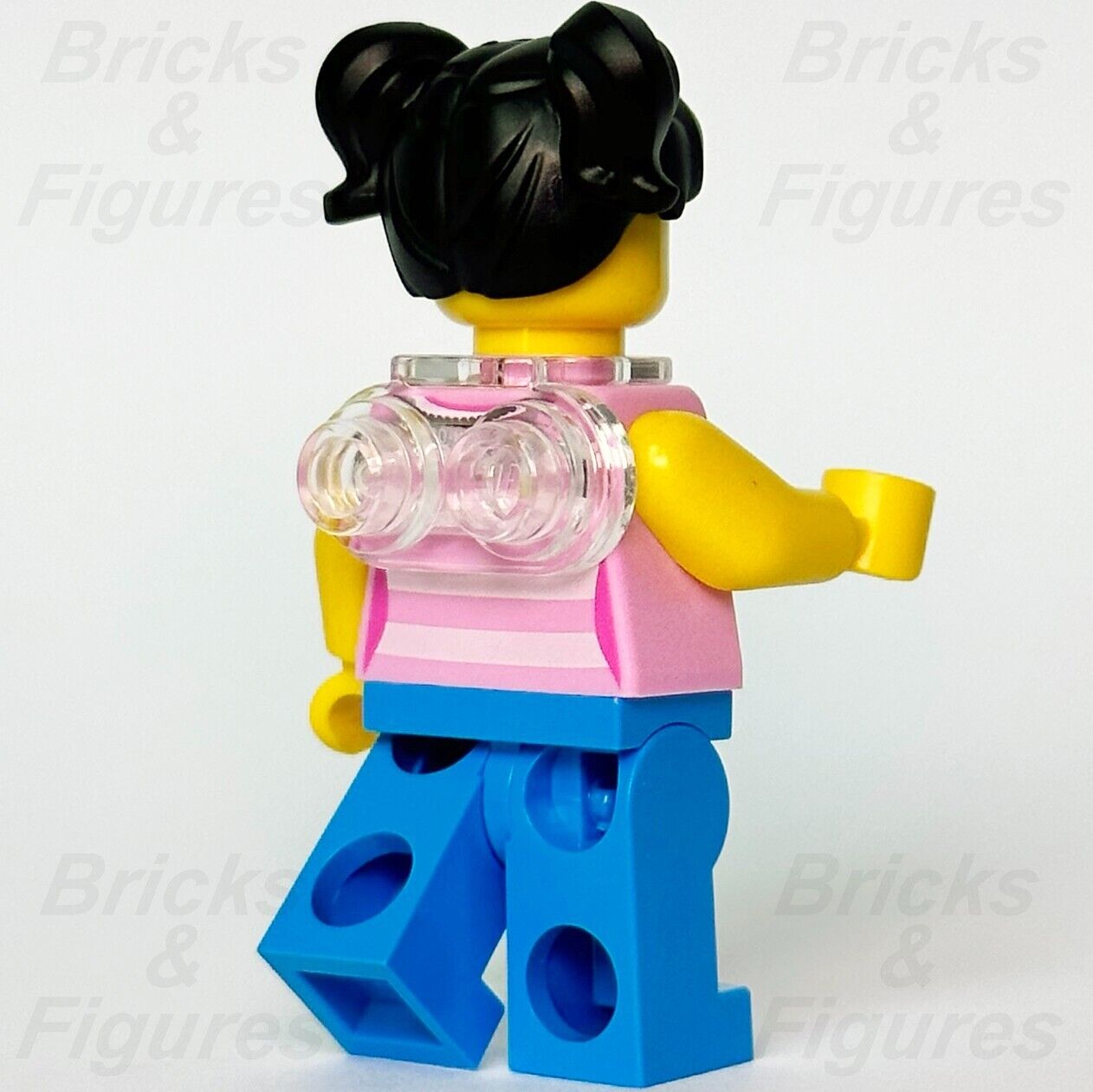 LEGO Monkie Kid Rui Minifigure Bright Pink Top Heart Necklace 80018 mk037 - Bricks & Figures