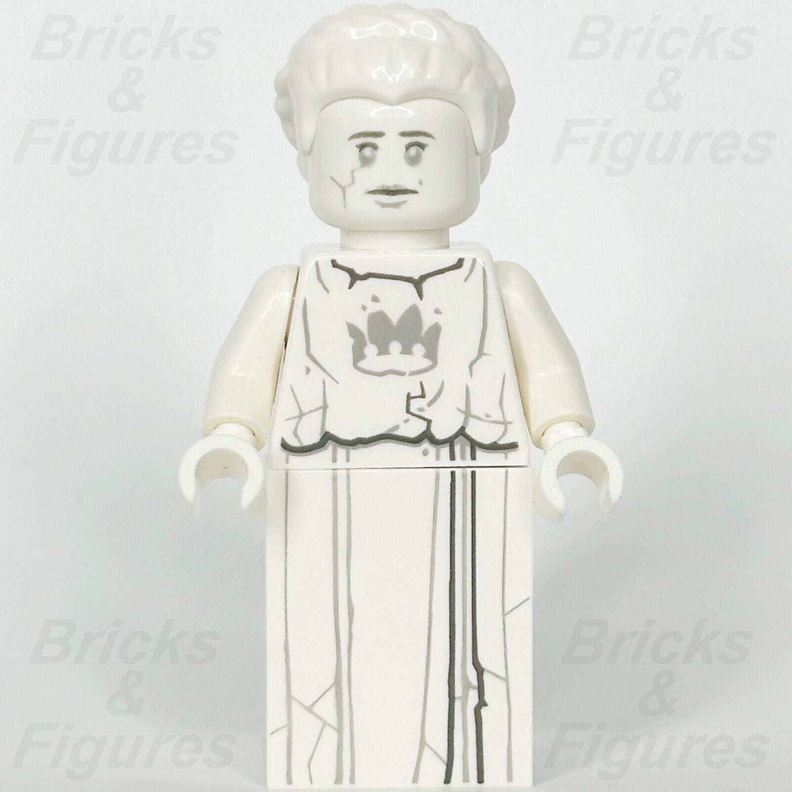 LEGO Nexo Knights White Stone Statue Minifigure Yellow Eyes Crown 70357 nex121 - Bricks & Figures