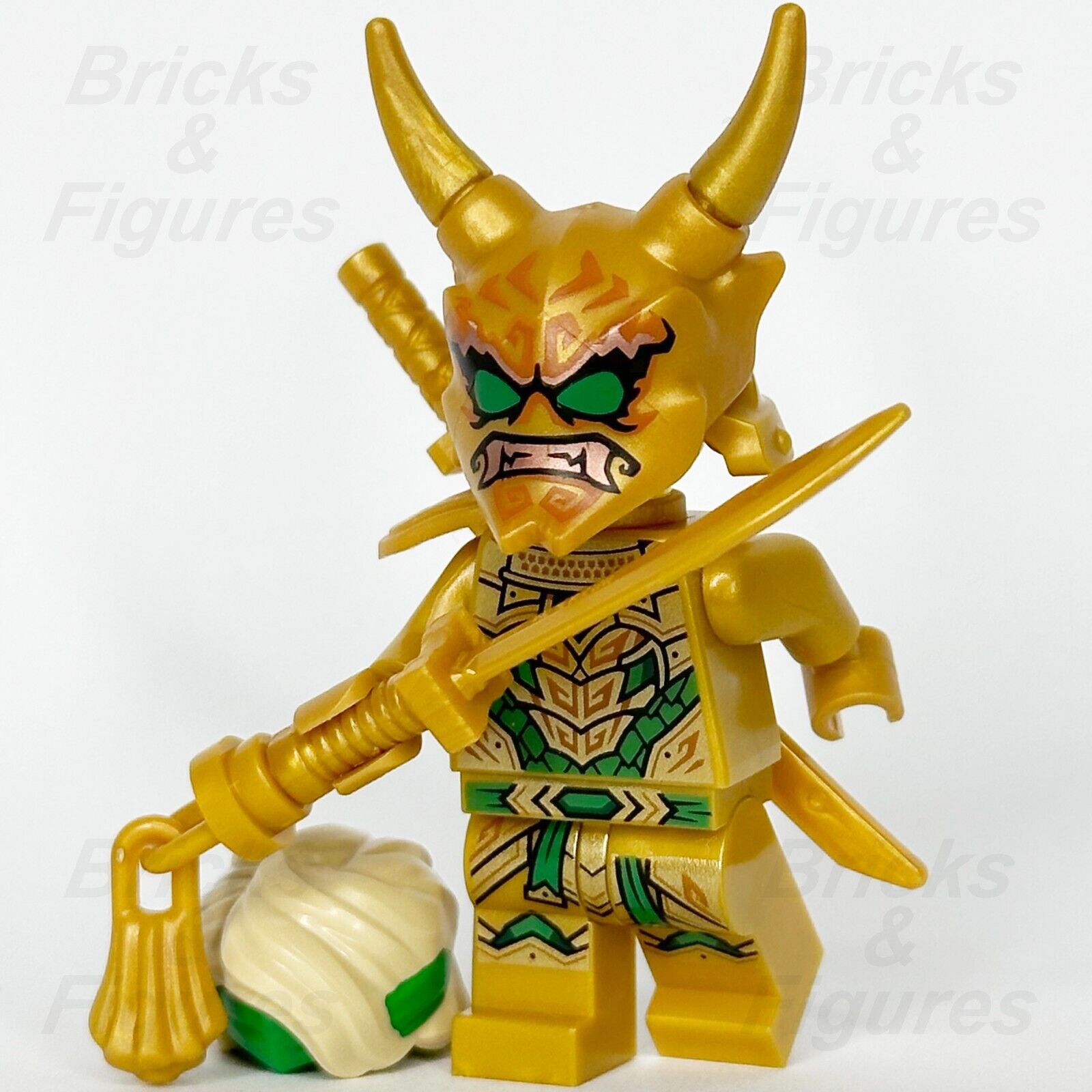 LEGO Ninjago Lloyd (Golden Oni) Minifigure Crystalized Ninja Mask 71774 njo774 - Bricks & Figures