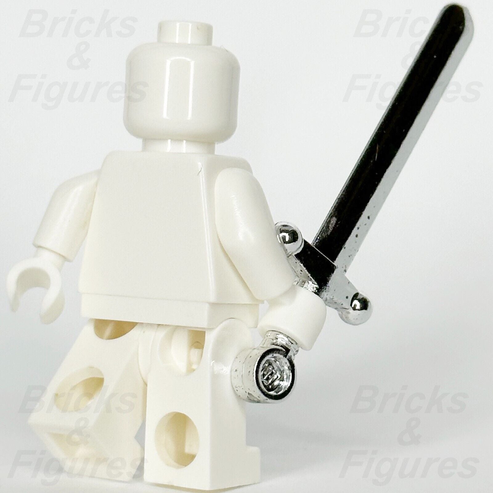 LEGO Chrome Silver Greatsword Sword Blade Minifigure Castle Part 59 71014 - Bricks & Figures