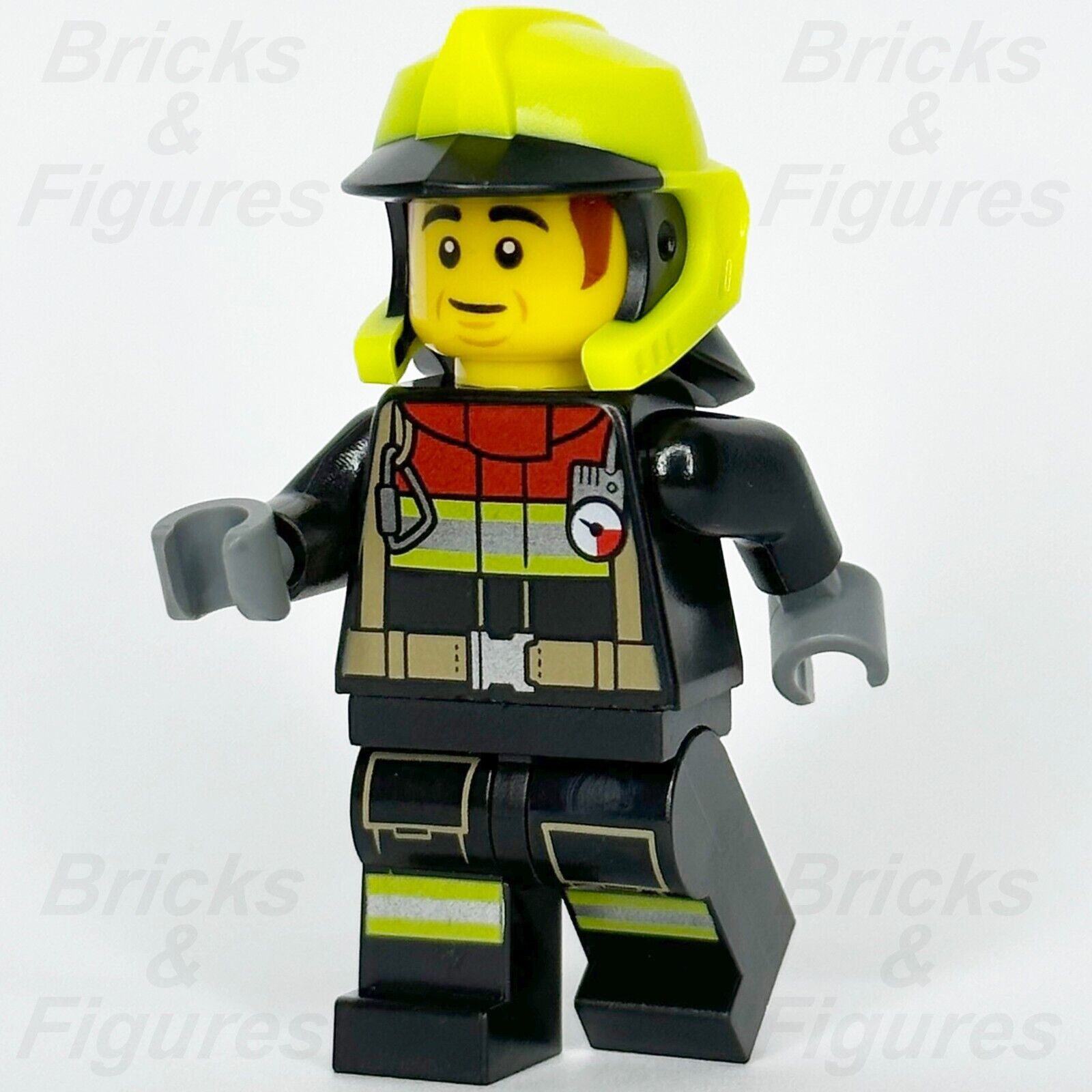 LEGO City Fireman Firefighter Bob Minifigure Fire Town 60319 cty1362 Minifig - Bricks & Figures