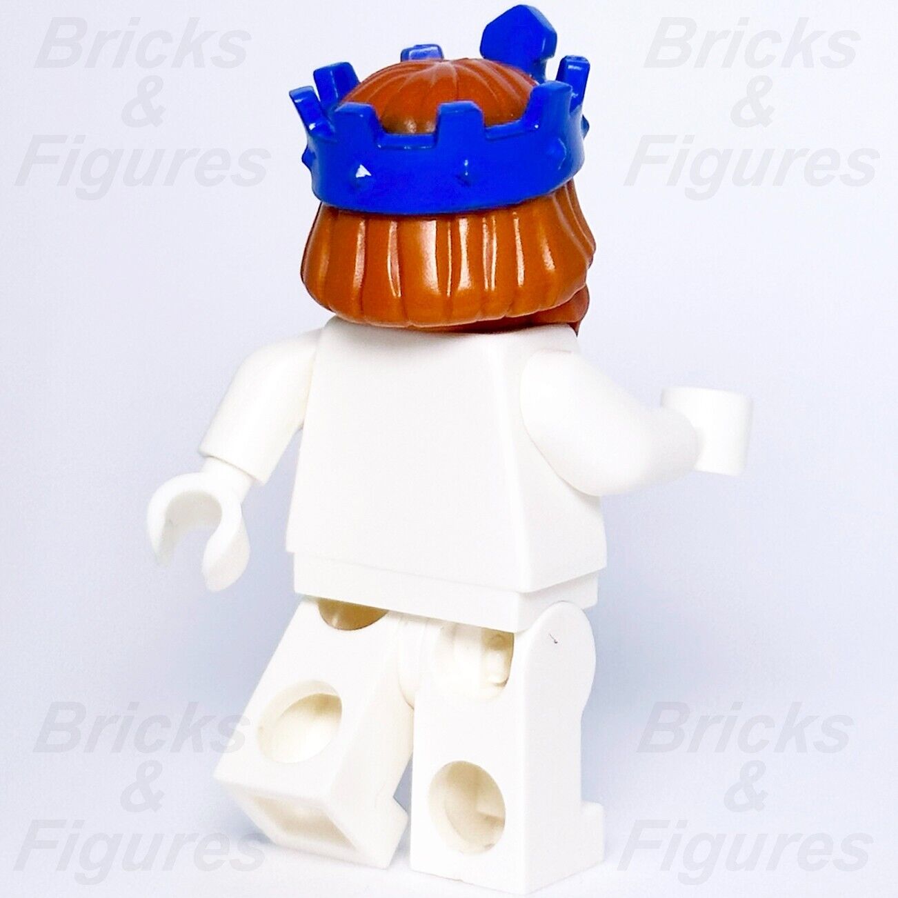 Castle LEGO Blue Crown with Orange Beard & Hair Minifigure Parts 70357 King New - Bricks & Figures