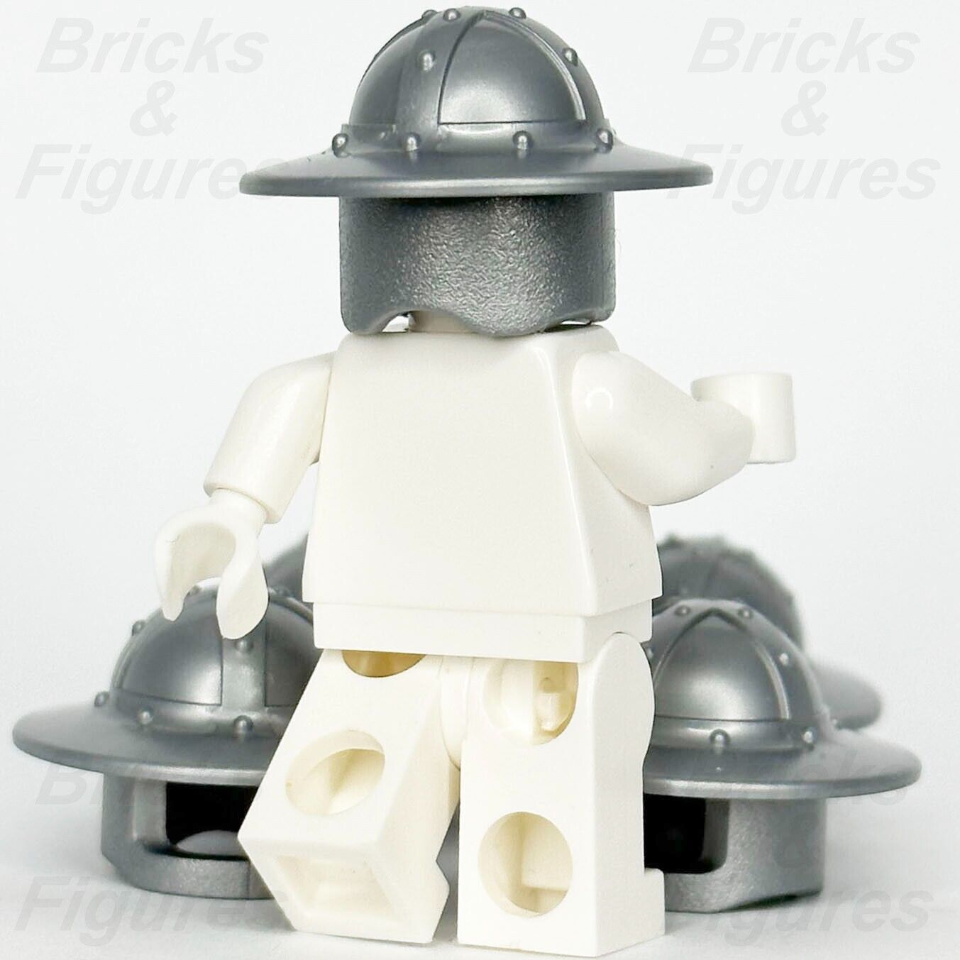 LEGO Castle Knight Chin Guard & Broad Brim Helmet Minifigure Part 30273 x 5 - Bricks & Figures