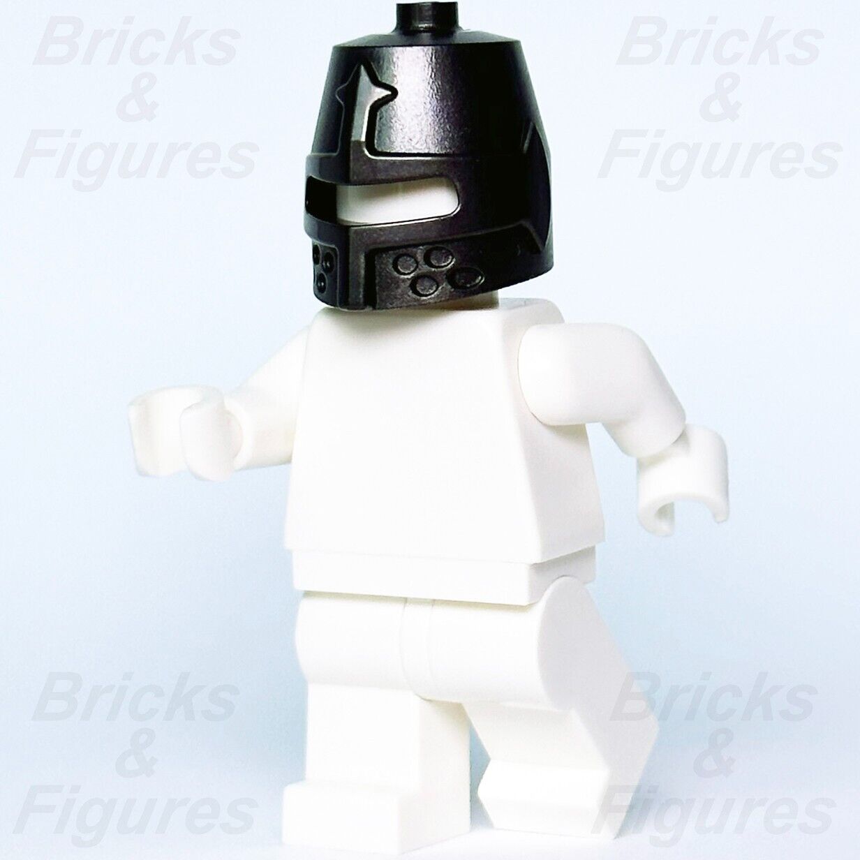 LEGO Castle Knight Closed Helmet Pearl Dark Grey Minifigure Part 89520 Headgear - Bricks & Figures