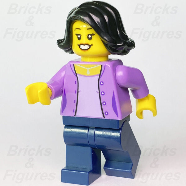 New Town City LEGO Mum with Purple Jacket Building Minifigure 60291 cty1234